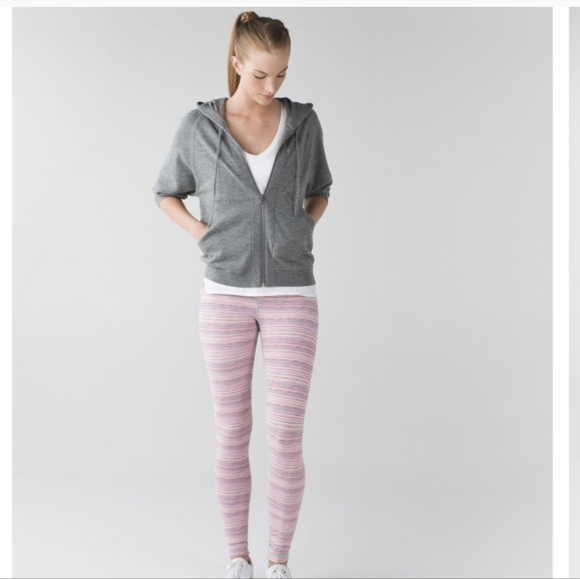 lululemon athletica Pants - Lululemon Wunder Under Pant III Luxtreme Cyber Stripe Flash Light Menthol Size 2